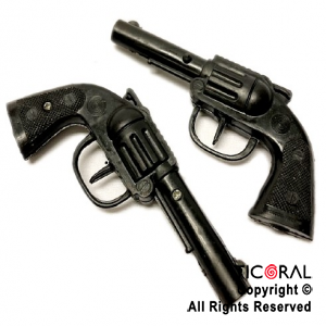 REVOLVER PLASTICO NEGRO X 2 UNIDADES